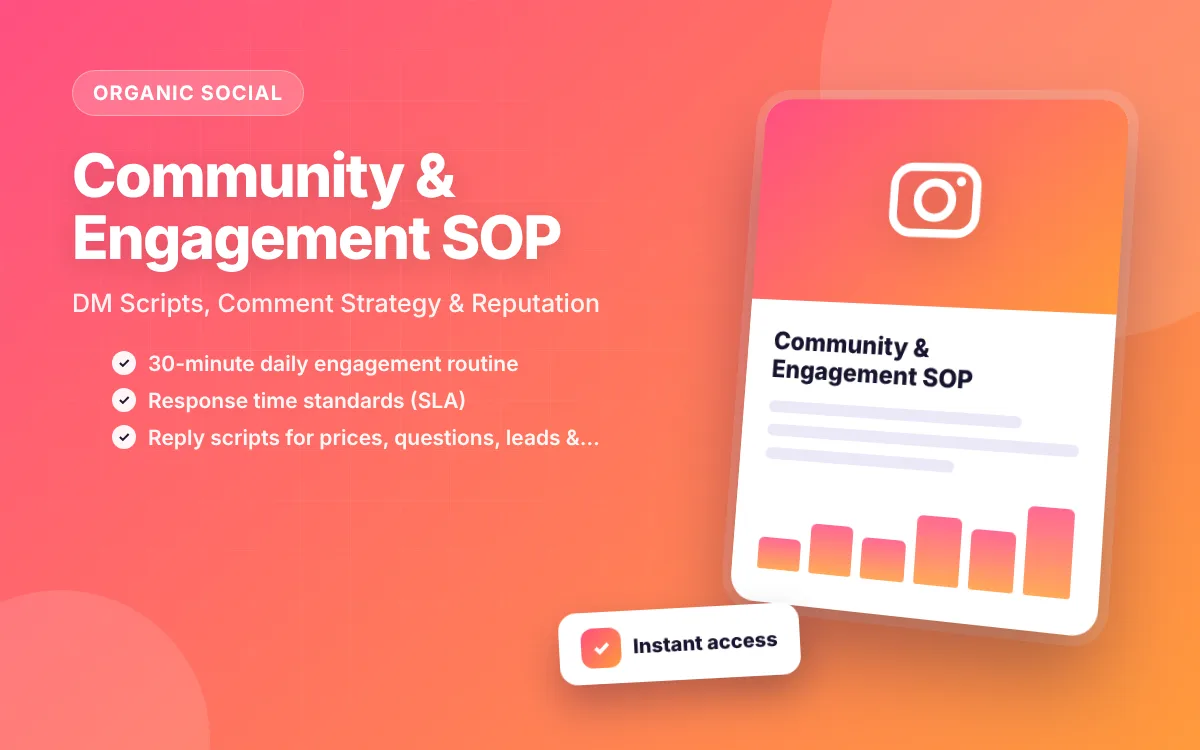 Community & Engagement SOP: DM Scripts, Comment Strategy & Reputation