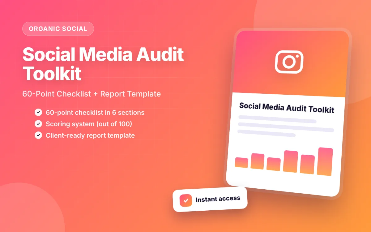 Social Media Audit Toolkit: 60-Point Checklist + Report Template